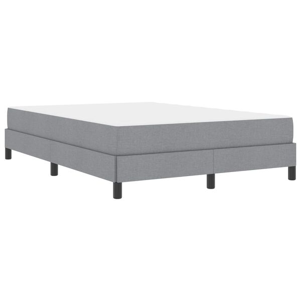 vidaXL Letto a molle con materasso Grigio chiaro 160 x 200 cm Tessuto