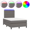 vidaXL Giroletto Molle con Materasso e LED Grigio 120x200cm Similpelle