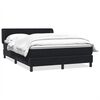 vidaXL Giroletto a Molle con Materasso Nero 140x220 cm in Velluto