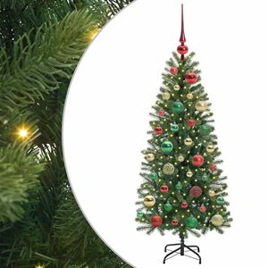 vidaXL Albero di Natale artificiale con 150 LED Verde 120 cm PE e PVC