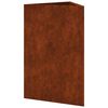 vidaXL Fioriere da Giardino 2 pz Triangolari 50x43x75cm Acciaio Corten