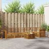 vidaXL Set divano sezionale 7 pcs Naturale Legno di Acacia Massello