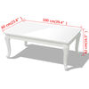 vidaXL Tavolino da Salotto 100x60x42 cm Bianco Lucido