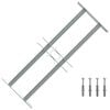 vidaXL Griglie per finestre 500-650 mm Acciaio zincato Argento