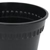 vidaXL Vaso Rotondo per Fiori 24 pcs Nero &Oslash; 19 x 16 cm Plastica