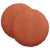 vidaXL Cuscini per Seduta 2 pz Tessuto in Cords Rosso Arancio &Oslash; 80 cm