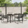 vidaXL Set da Pranzo per Giardino 5 pcs Nero