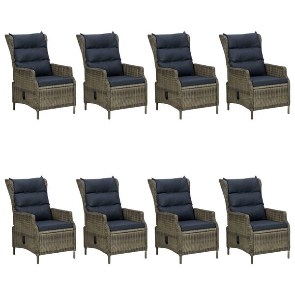 vidaXL Set da Pranzo da Giardino 9 pz Marrone