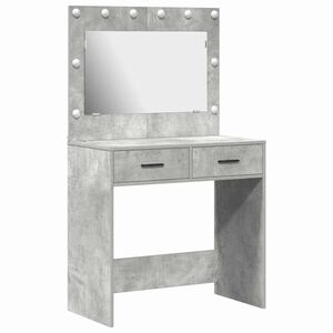 vidaXL Tavolo da Trucco Grigio cemento 78,5 x 41 x 135 cm