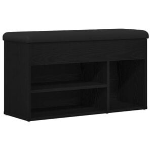 vidaXL Panca per scarpe Nero 80 x 30 x 45 cm Legno ingegnerizzato