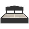 vidaXL Letto con Contenitore Nero 150 x 200 cm Legno multistrato