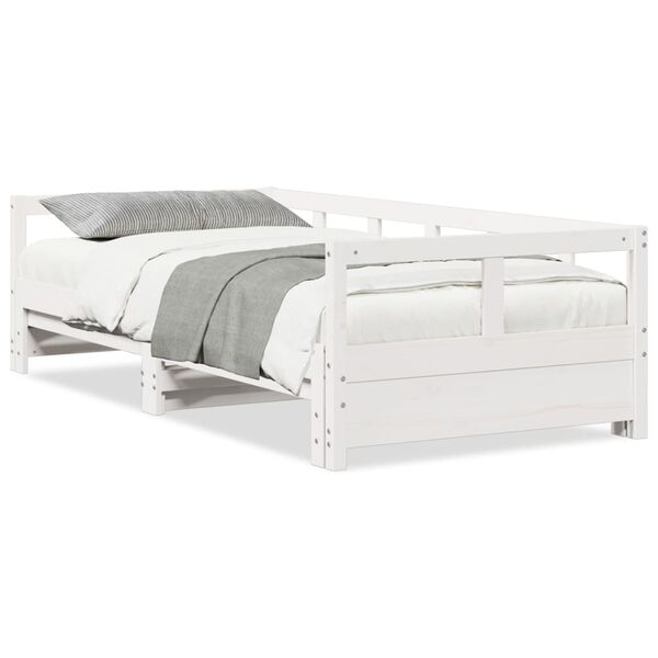 vidaXL Dormeuse senza Materasso Bianca 90x190 cm Legno Massello Pino