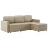 vidaXL Divano Letto Modulare a 3 Posti Cappuccino in Similpelle