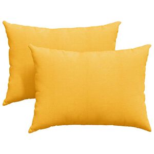 vidaXL Cuscini da Divano 2 pcs Giallo Chiaro 70 x 50 cm