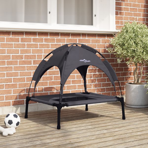 vidaXL Letto per Cani Nero 76 x 62 x 70,5 cm Acciaio