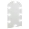vidaXL Specchio con Luci LED 60x40 cm Forma ad Arco in Vetro