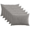 vidaXL Federa 6 pz ALMELO Grigio Chiaro 30 x 50 cm corduroy