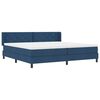 vidaXL Letto a molle con materasso Blu 200 x 200 cm Poliestere