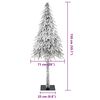vidaXL Albero di Natale con 150 LED Bianco 150 cm PE e Acciaio