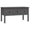 vidaXL Tavolino da Salotto Grigio 102x49x55 cm Legno Massello di Pino