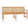 vidaXL Panchina da Giardino 180 cm in Legno Massello di Teak