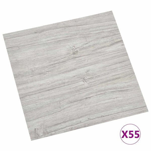 vidaXL Tavole per Pavimenti 55 pcs Grigio chiaro 5,11 m&sup2; PVC