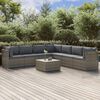 vidaXL Set Divani da Giardino 8 pz con Cuscini in Polyrattan Grigio