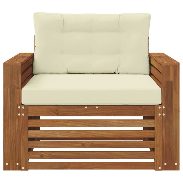 vidaXL Set di divani da esterno Legno di Acacia Massello e Poliestere