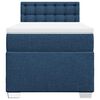 vidaXL Giroletto a Molle con Materasso Blu 90x190 cm in Tessuto