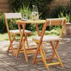 vidaXL Set da Pranzo per Giardino con cuscino 3 pcs Olio Naturale