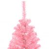 vidaXL Albero di Natale Artificiale Sottile con Base Rosa 150 cm PVC