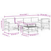 vidaXL Set Divani da Giardino 6pz con Cuscini in Legno Massello Grigio