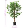 vidaXL Pianta di Ficus Artificiale 788 Foglie 120 cm Verde