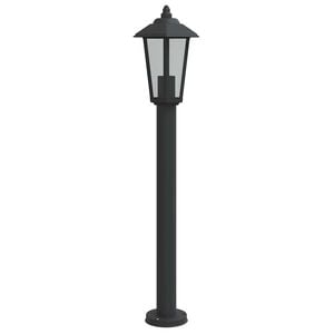 vidaXL Lampada da Terra per Esterni Nera 80 cm in Acciaio Inox