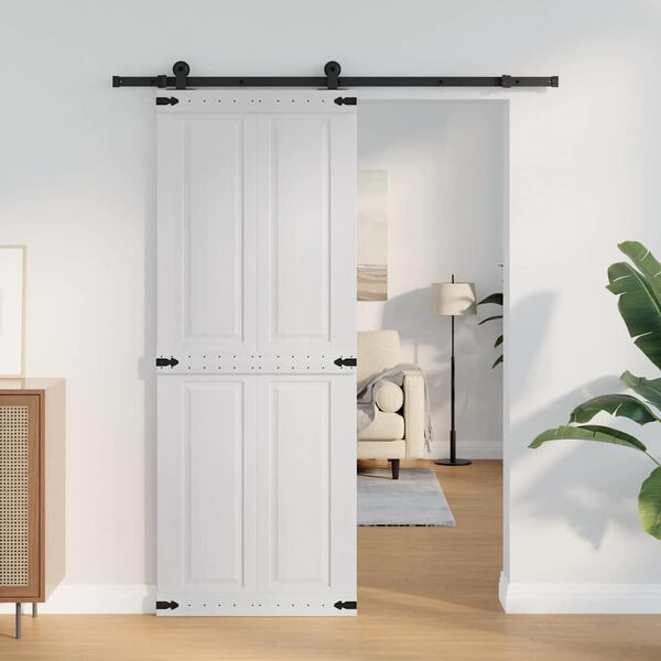 vidaXL Porta Corona Bianco 80 x 210 cm Legno multistrato