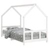 vidaXL Giroletto per Bambini Bianco 90x190cm in Legno Massello di Pino