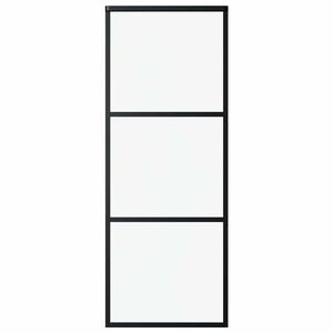 vidaXL Porta Scorrevole a 3 pannelli Vetro ESG&Alluminio 76x205cm Nera