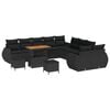 vidaXL Set Divano da Giardino 13 pz Nero polyrattan