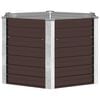 vidaXL Letto Rialzato Giardino Marrone 129x129x77cm in Acciaio Zincato