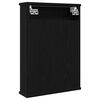 vidaXL Mobile da Bagno con Specchio Rovere Nero 42x12x60 cm Truciolato