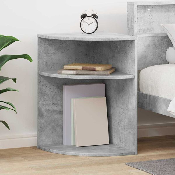 vidaXL Tavolino Grigio cemento 39,7 x 39,7 x 60 cm Legno multistrato