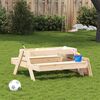 vidaXL Tavolo Picnic con Sabbiera per Bambini Legno Massello di Pino