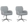 vidaXL Sedie da scrivania girevoli 2 pz 54 x 58 x 90 cm Grigio Chiaro