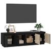 vidaXL Mobile Porta TV Nero 156x37x45 cm in Legno Massello di Pino