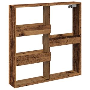 vidaXL Mobile a Parete Legno Antico 80x15x80 cm in Legno Multistrato