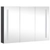 vidaXL Armadietto Bagno con Specchio e LED 89x14x62 cm