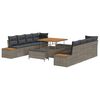 vidaXL Set Divano da Giardino con cuscino 11 pcs Grigio