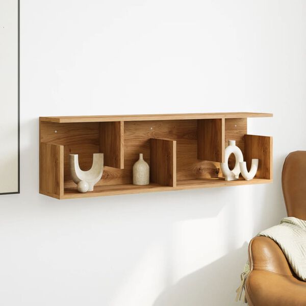 vidaXL Mobile a Parete 100x20x30 cm Artigianale in Legno Multistrato