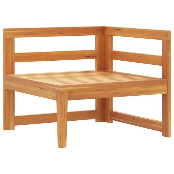 vidaXL Divano Angolare con Cuscini Bianco Crema in Massello di Acacia