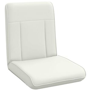 vidaXL Sedia a pavimento regolabile Bianco Similpelle